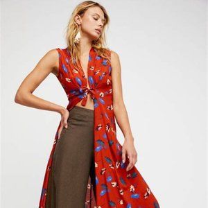 Free People Floral Vest Maxi Dress